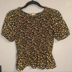 Blu Pepper Peplum style floral blouse